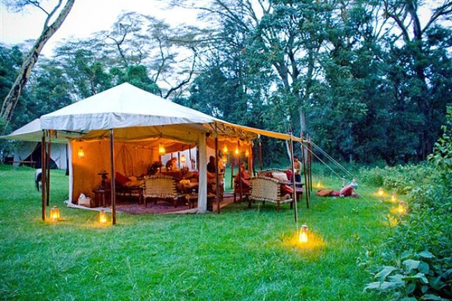 Camping in Lake Nakuru national park
