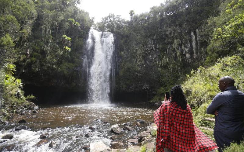 Water falls in aberdare national park